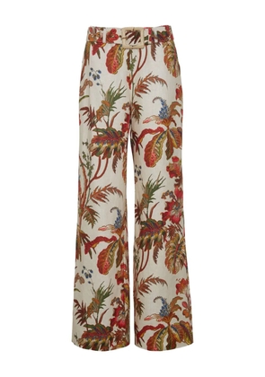 Cara Cara Mayflower floral-print trousers - Neutrals