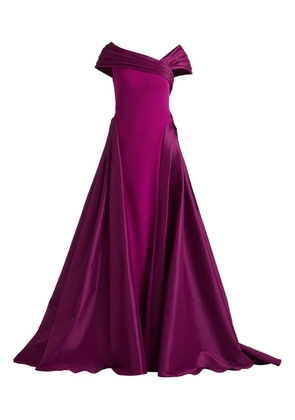 Tadashi Shoji pleated maxi dress - Purple