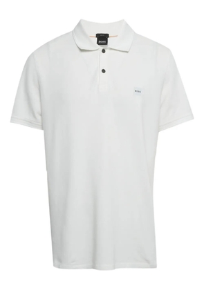 BOSS piqué slim-fit polo shirt - White
