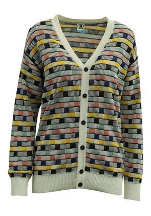 M Missoni Vintage striped intarsia-knit cardigan - White