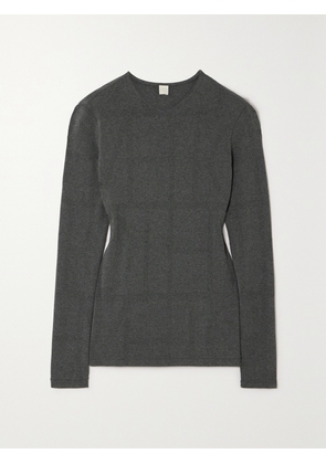 TOTEME - Jacquard-knit Top - Gray - xx small,x small,small,medium,large,x large