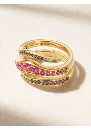 Emily P. Wheeler - + Net Sustain Double Wrap 18-karat Recycled Gold, Sapphire And Apatite Ring - 6