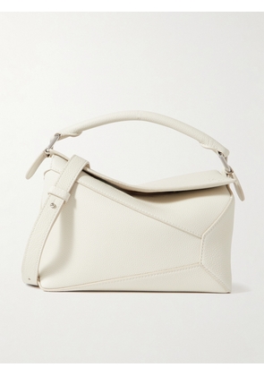 LOEWE - Puzzle Edge Small Textured-leather Shoulder Bag - White - One size