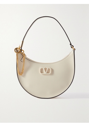 Valentino Garavani - Vlogo Mini Textured-leather Shoulder Bag - Ivory - One size