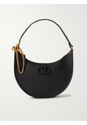Valentino Garavani - Vlogo Mini Textured-leather Shoulder Bag - Black - One size