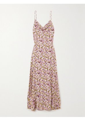 Faithfull - + Net Sustain Lusia Draped Floral-print Lenzing™ Ecovero™ Crepe Maxi Dress - Purple - x small,small,medium,large,x large,xx large