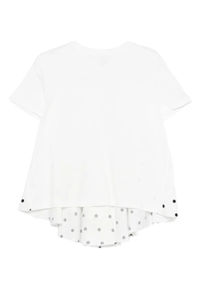 Parlor polka dot ruffled blouse - White