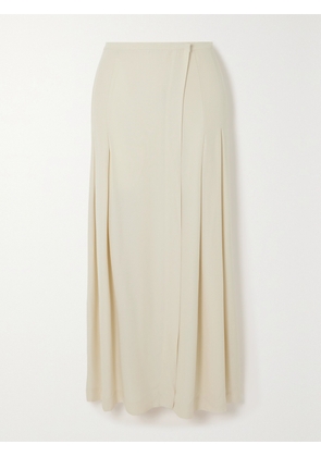 TOTEME - Pleated Crepe Maxi Wrap Skirt - White - DK32,DK34,DK36,DK38,DK40,DK42