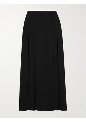 TOTEME - Pleated Crepe Maxi Wrap Skirt - Black - DK32,DK34,DK36,DK38,DK40,DK42