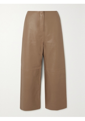 TOTEME - + Net Sustain Paneled Leather Wide-leg Pants - Neutrals - DK34,DK36,DK38,DK40,DK42