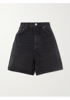 AGOLDE - Stella Distressed Organic Denim Shorts - Black - 23,24,25,26,27,28,29,30,31,32