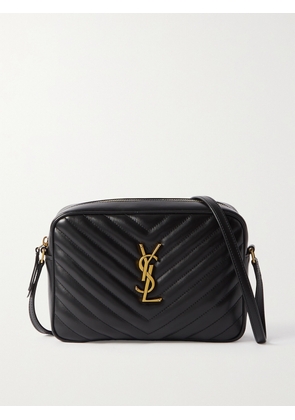 SAINT LAURENT - Lou Medium Quilted Leather Shoulder Bag - Black - One size
