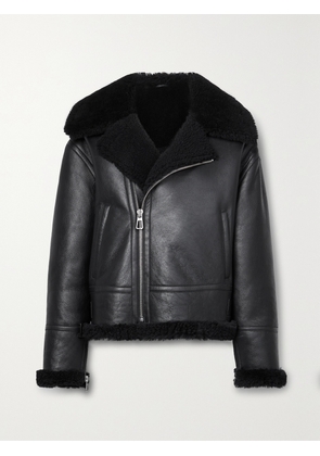 Nili Lotan - Barthelemy Paneled Shearling Jacket - Black - x small,small,medium,large