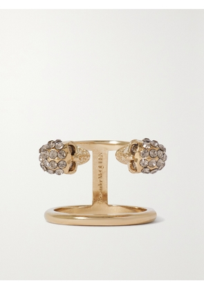 MCQUEEN - Gold-tone Crystal Ring - 8/9,9,10,10/11,11,12,12/13,13,14,14/15,15