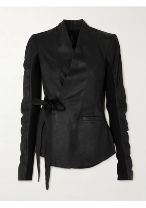 Rick Owens - Hollywood Leather Wrap Blazer - Black - IT38,IT40,IT42,IT44,IT46,IT48