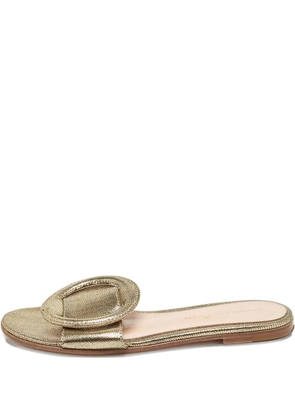 Gianvito Rossi buckle-detail suede sandals - Yellow