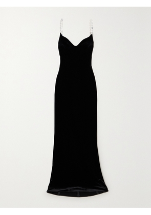 Galvan - Avedon Globe Crystal-embellished Velvet Gown - Black - FR 34,FR 36,FR 38,FR 40,FR 42,FR 44