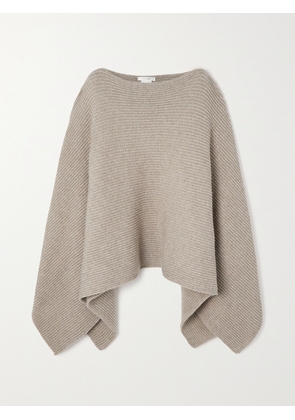The Row - Romie Ribbed Cashmere Cape - Gray - XS/S,M/L