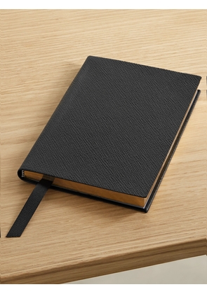 Smythson - Soho Panama Textured-leather Notebook - Black - One size