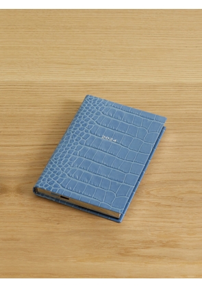Smythson - Panama Mara 2024 Croc-effect Leather Weekly Diary - Blue - One size