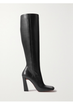 Amina Muaddi - Marine Leather Knee Boots - Black - IT36,IT36.5,IT37,IT37.5,IT38,IT38.5,IT39,IT39.5,IT40,IT40.5,IT41,IT42