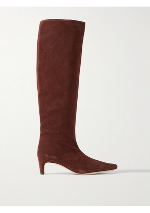 STAUD - Wally Suede Knee Boots - Brown - IT35,IT35.5,IT36,IT36.5,IT37,IT37.5,IT38,IT38.5,IT39,IT39.5,IT40,IT40.5,IT41,IT41.5,IT42