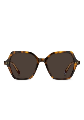 Tommy Hilfiger geometric-frame sunglasses - Brown