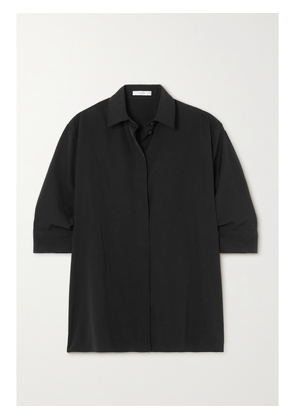 The Row - Essentials Elada Crepe Shirt - Black - x small,small,medium,large,x large