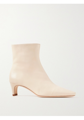 STAUD - Wally Leather Ankle Boots - Cream - IT35,IT36,IT36.5,IT37,IT37.5,IT38,IT38.5,IT39,IT39.5,IT40,IT40.5,IT41,IT42