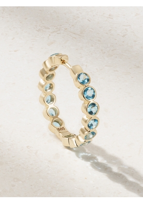 42 SUNS - 14-karat Gold Laboratory-grown Topaz Single Hoop Earring - Blue - One size