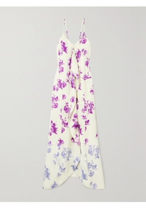 Jil Sander - Draped Floral-print Twill Maxi Dress - Multi - FR 34,FR 36,FR 38,FR 40,FR 42,FR 44