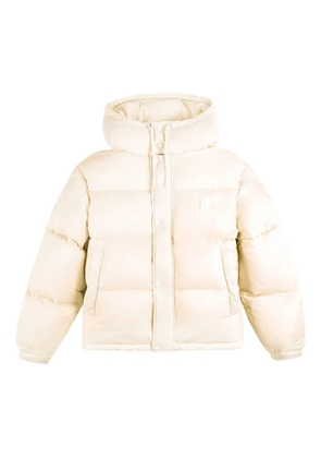 Sporty & Rich logo-patch puffer jacket - Neutrals