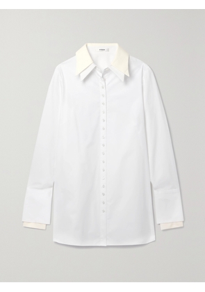 INTERIOR - The Nuno Layered Cotton-poplin Shirt - Cream - x small,small,medium,x large