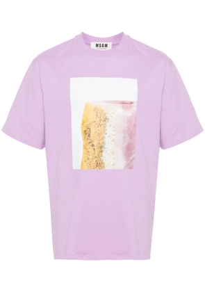 MSGM x Duccio Maria Gambi photograph-print T-shirt - Purple
