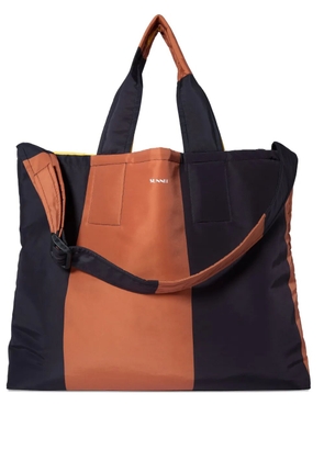 Sunnei Everyday colour-block tote bag - Black