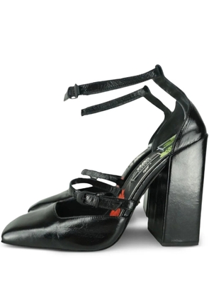 Versace Pre-Owned 12mm strap block heels - Black