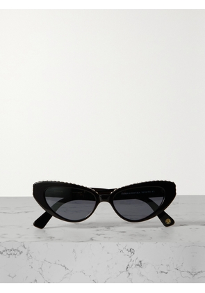 KIMEZE - Damba Cat-eye Crystal-embellished Acetate Sunglasses - Black - One size