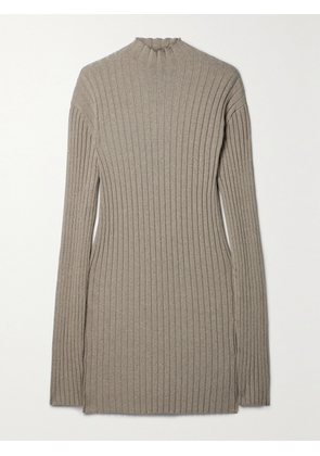 The Row - Deidree Ribbed Silk Sweater - Brown - x small,small,medium,large,x large