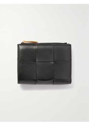 Bottega Veneta - Cassette Intrecciato Leather Wallet - Black - One size
