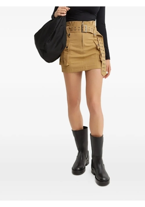 SEROYA cargo belt mini skirt - Neutrals