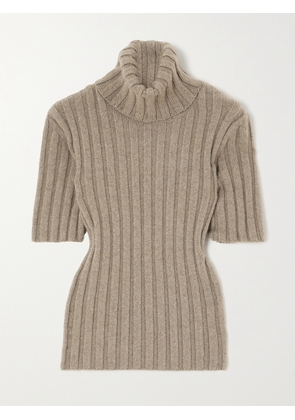 The Row - Depinal Ribbed Cashmere And Mohair-blend Turtleneck Sweater - Brown - x small,small,medium,large,x large