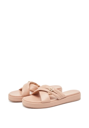 Gianvito Rossi leather cross-strap sandals - Pink