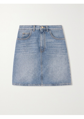 Chloé - + Net Sustain Cotton And Hemp-blend Denim Mini Skirt - Blue - FR 34,FR 36,FR 38,FR 40,FR 42,FR 44,FR 46