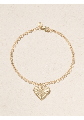 Marlo Laz - Small Pour Toujours Heart 14-karat Gold Diamond Anklet - One size