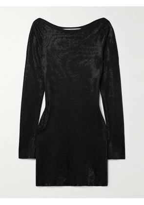ALEXANDER WANG - Crystal-embellished Jersey Mini Dress - Black - x small,small,medium,large,x large