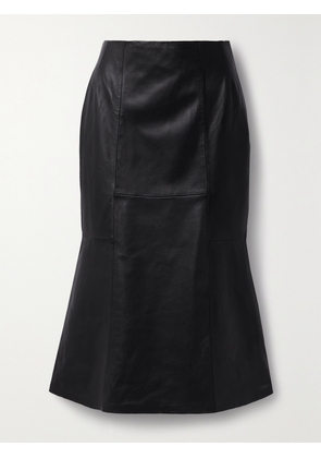 CEFINN - Lucille Paneled Leather Midi Skirt - Black - UK 6,UK 8,UK 10,UK 12,UK 14,UK 16