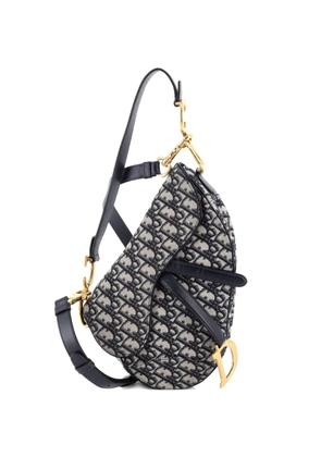 Christian Dior Pre-Owned Saddle Handbag with Strap Oblique Canvas Medium shoulder bag - Blue