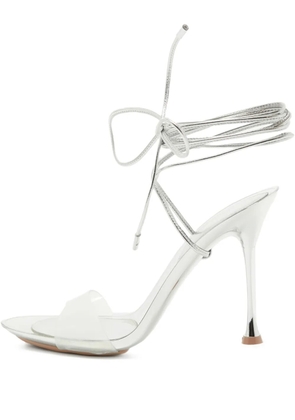 Gianvito Rossi pre-owned 110mm strappy metallic-effect sandals - Silver