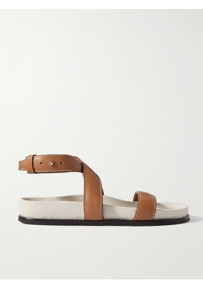 TOTEME - + Net Sustain Leather Sandals - Brown - IT35,IT36,IT37,IT38,IT39,IT40,IT41,IT42