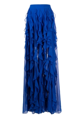 PatBO ruffled maxi skirt - Blue